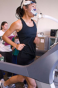Person in exercise lab