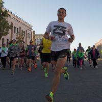 Runners on San Juan Avenue in Alamosa