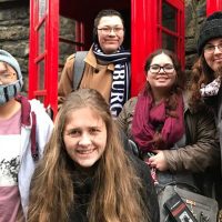 ASU Model UN students and advisor in Scotland