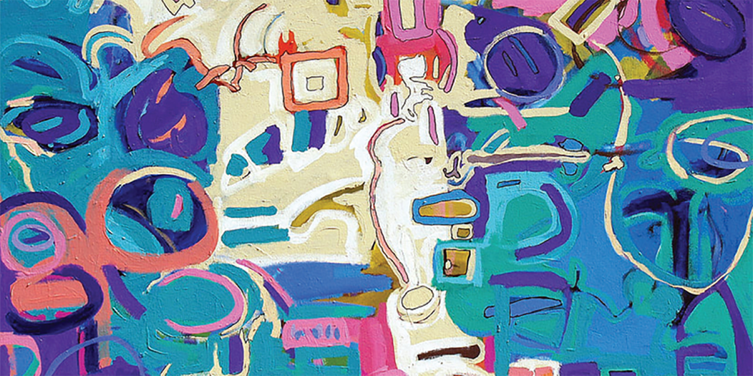 Süßkeiten, abstract acrylic on canvas by Mark Brasuell