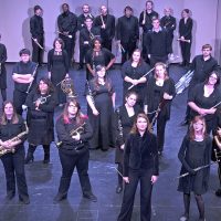 ASU band members on stage