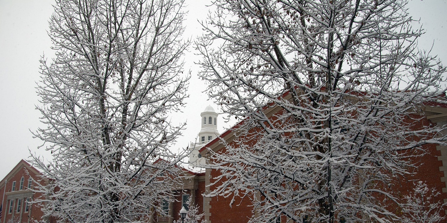 winter scene with richardson hall