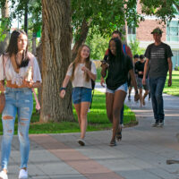 ASU students walking to class