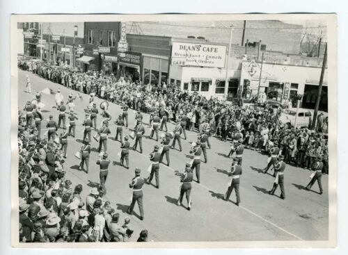 old Adams State parade through downtown Alamosa