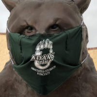 Old Mose Sculpture with COVID 19 mask