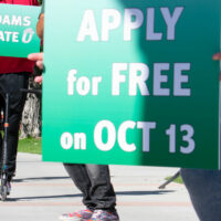 Skaters and scooters promote free application day
