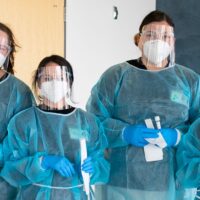 Nursing students assist with COVID testing