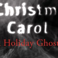Adams State Theatre Production Christmas Carol postcard image text Christmas Carol A Holiday Ghost Story