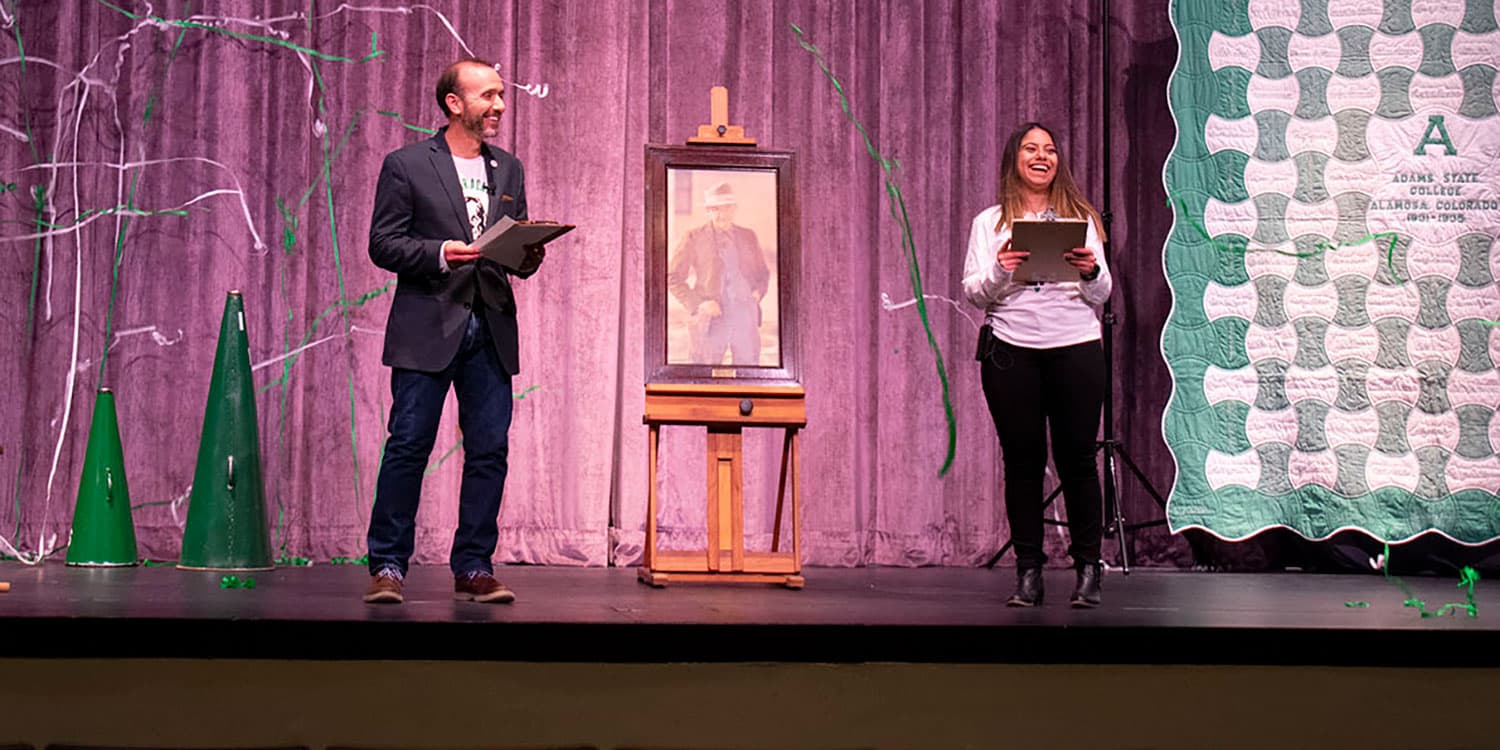 2021 Adams State Gives Day hosts John Taylor and Diane Arias