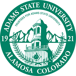 ASU SEAL - Adams State University 1921 - Alamosa Colorado - Trustees for Adams State University. Green circular seal