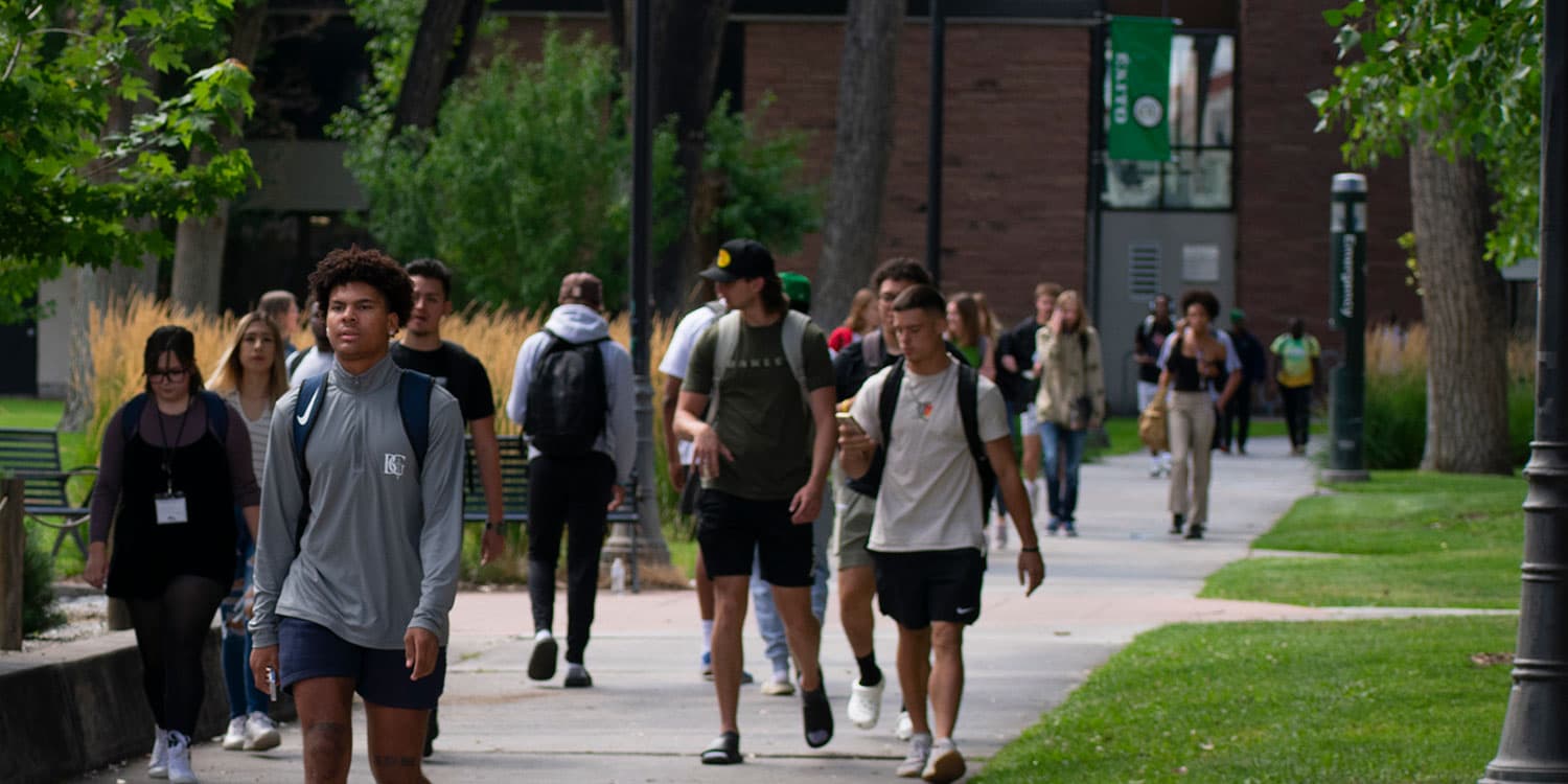 Adams State students on campus