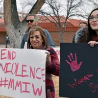 The Adams State University Native American Student Success and Achievement Club MMIW Awareness March