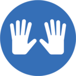 secure icon showing two hands