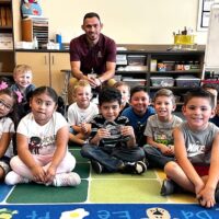 Omar Gonzales and Alamosa Elementary Kindergarten Class
