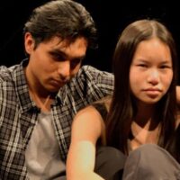 Two actors from Knocking on the Devil's Door theatre production