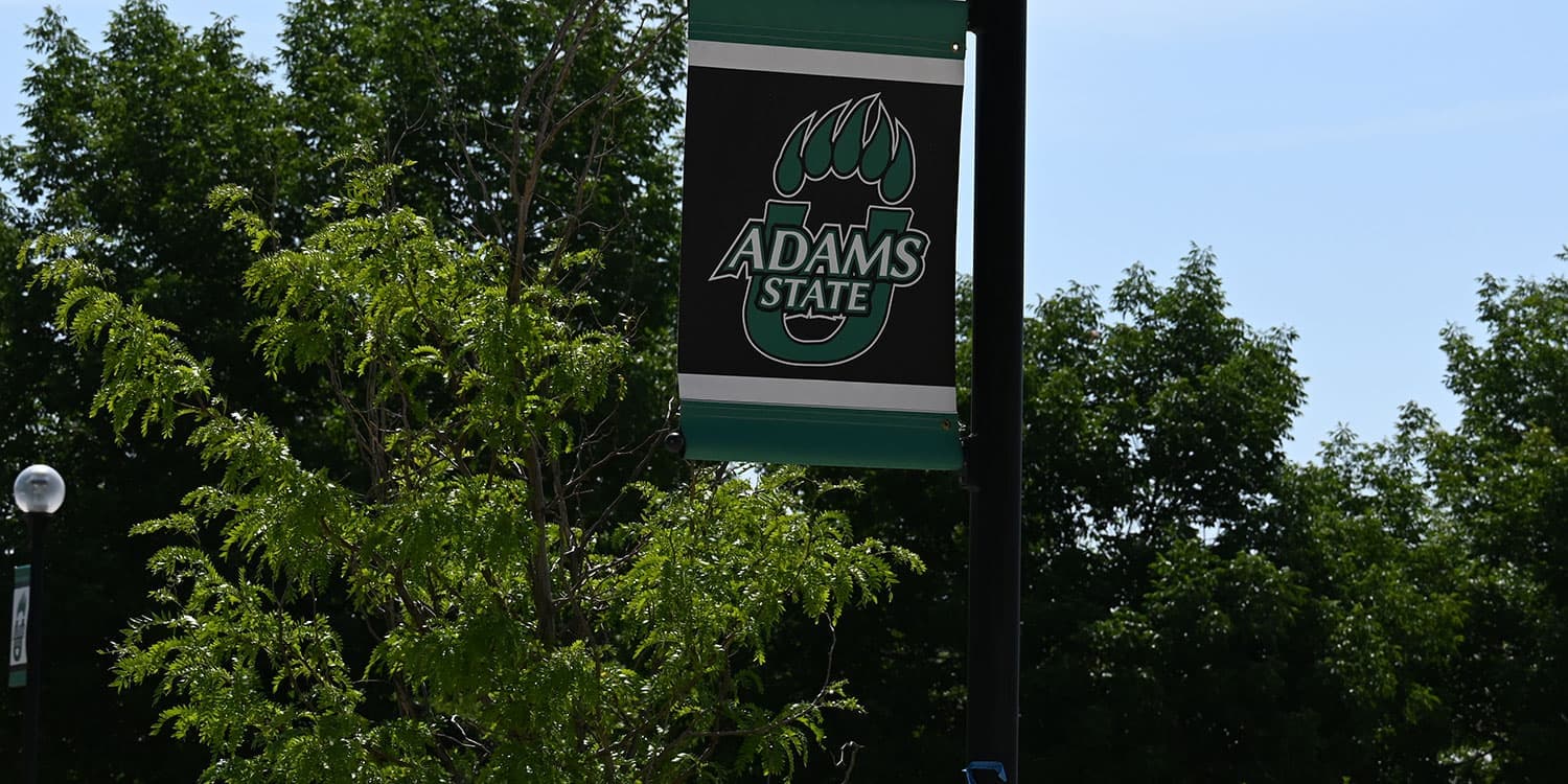 Adams State University north campus trees