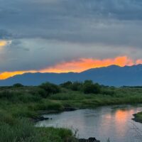 San Luis Valley Rio Grande and Mt. Blanca sunrise