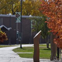 Adams State University campus in the fall