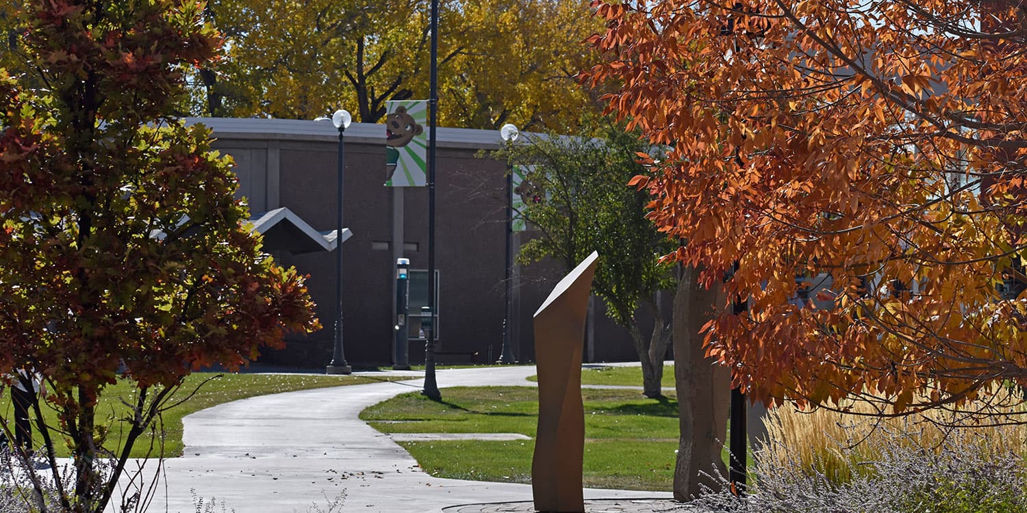 Adams State University campus in the fall