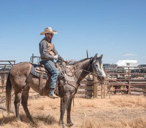 Joshua Valentine riding a horse