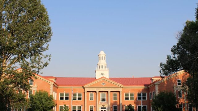 Adams State University Richardson Hall in summer