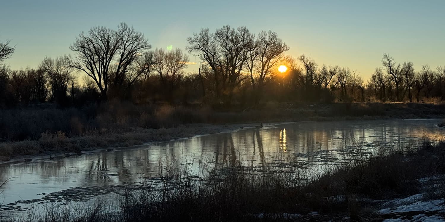 Rio Grande in late fall Alamosa Colorado