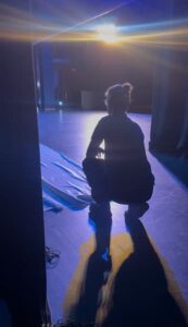 Gwen Garger back stage at Opera Southwest in Albuquerque, NM
