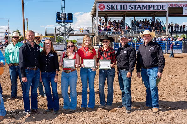David Tandberg, \Darin Tandberg, Kamrin McGraw, Trista Simmons, Annabelle Heineman, Joe Martinez, Jake Rissler, Stampede 2026 Scholarship Presentation