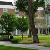 Adams State University McDaniel Hall with trees