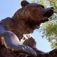 Adams State University Old Mose sculpture mascot